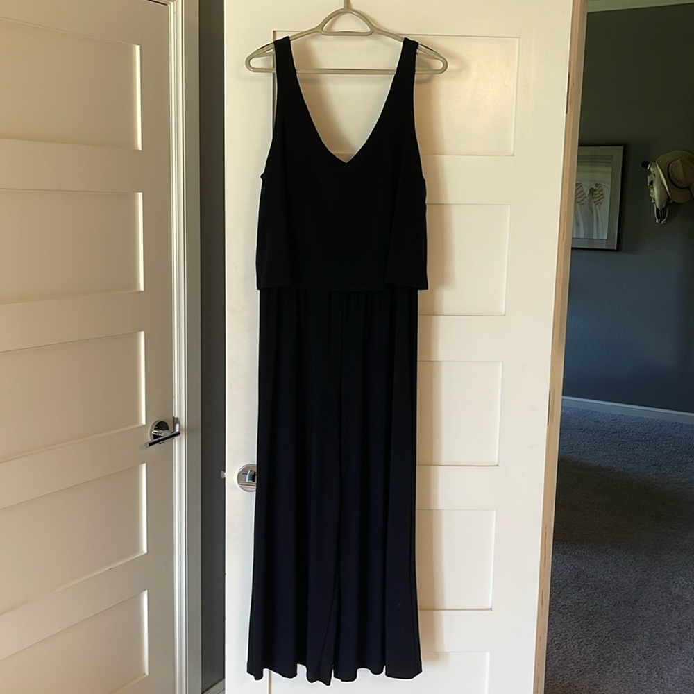 Black casual wide leg jumpsuit - large, only worn a couple of times